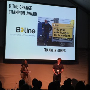 Franklin receiving award